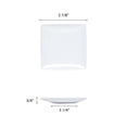 thumbnail image 2 of Excellante Classic White Extra Heavy Weight Melamine Dinnerware Collection 6" Square Plate, 1/2" Deep, Comes in Dozen, 2 of 2