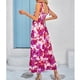 thumbnail image 5 of Vestido largo fruncido, vestido largo fruncido Vestido largo estampado Vestido largo femenino Aspecto llamativo, 5 of 9