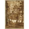 thumbnail image 3 of Nicolas Poussin 13x18 Black Modern Framed Museum Art Print Titled - A Path Leading into a Forest Clearing (1635-1640), 3 of 5