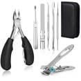 thumbnail image 1 of Tijeras de uñas gruesas e incrustadas, kit de manicura de acero inoxidable para podólogos, cuchillas dobladas súper duras, herramientas de belleza negras para hombres y mujeres Zefei Wu 9024735047537, 1 of 5