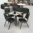 thumbnail image 2 of Kahlo 36" Square Tapered Leg Table- Maple/ Black, 2 of 5