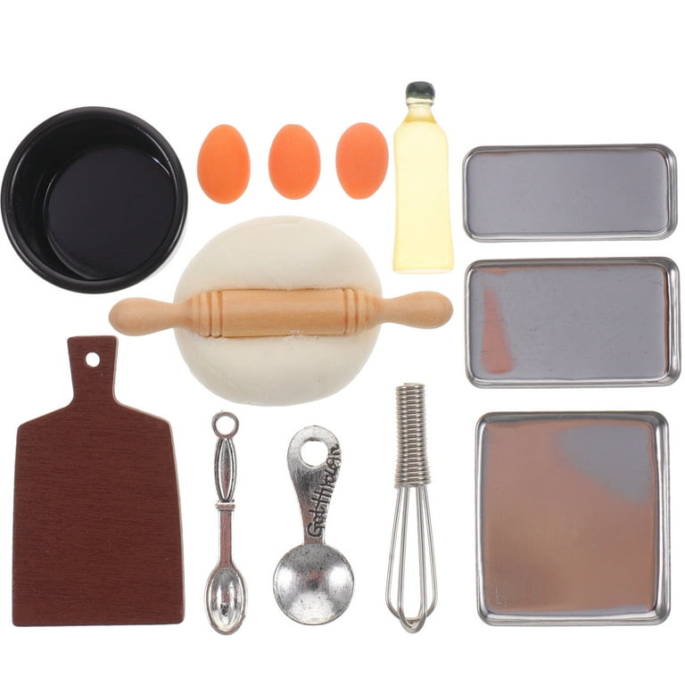 Miniature Cooking Set For Real Food Making 1 Set Miniature Baking Tools  Play Baking Tool Set Tiny House Mini Kitchen Decoration Accessories
