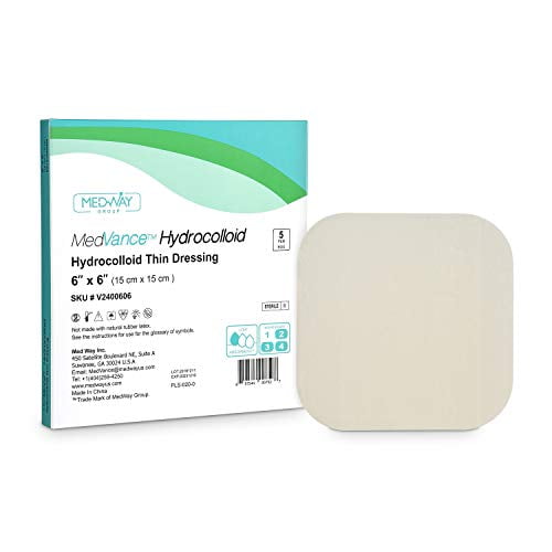MedVance TM Hydrocolloid - Hydrocolloid Adhesive Thin Dressing 6'X 6' Box of 5 Dressing