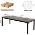 thumbnail image 2 of Tribesigns 6.5FT Conference Table, 78.7 Inche Rectangle Meeting Seminar Table for 6-8 People (Only Table) (6,Gray+Black), 2 of 5