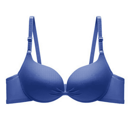 Fulorrnie Bras for Women Push Up Underwire Lift Comfort Lightly Lined Multiway Support ive Bra Blue 32