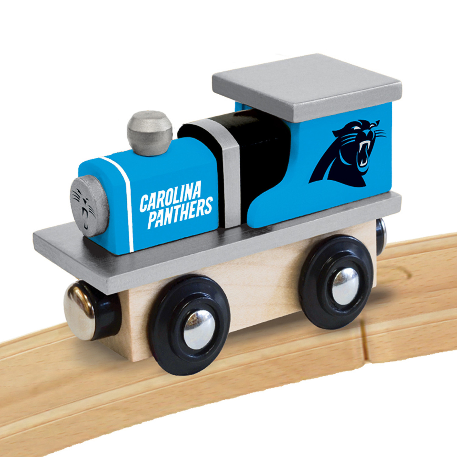 MasterPieces Officially Licensed NFL Carolina Panthers Wooden Toy Train Engine For Kids - image 4 of 4