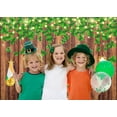 thumbnail image 6 of 7×5FT Happy St. Patrick's Day Backdrop St. Patrick's Day Wood Backdrop Green Shamrock Glitter Gold Coins Lucky Irish Photo Background Kids Adult Birthday Party Decoration Photo Booth Studio Props, 6 of 6