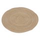 thumbnail image 2 of Estera de mesa redonda de ramio de estilo japonés, linda almohadilla aislante de ramio para mesa (café L), 2 of 5