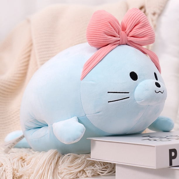 Juguetes de Peluche Kawaii suaves para niños, animales de Peluche, pingüino, tiburón, oso Polar, calentador de manos, juguetes para bebés, 1 piezaSeal40cm Fivean unisex