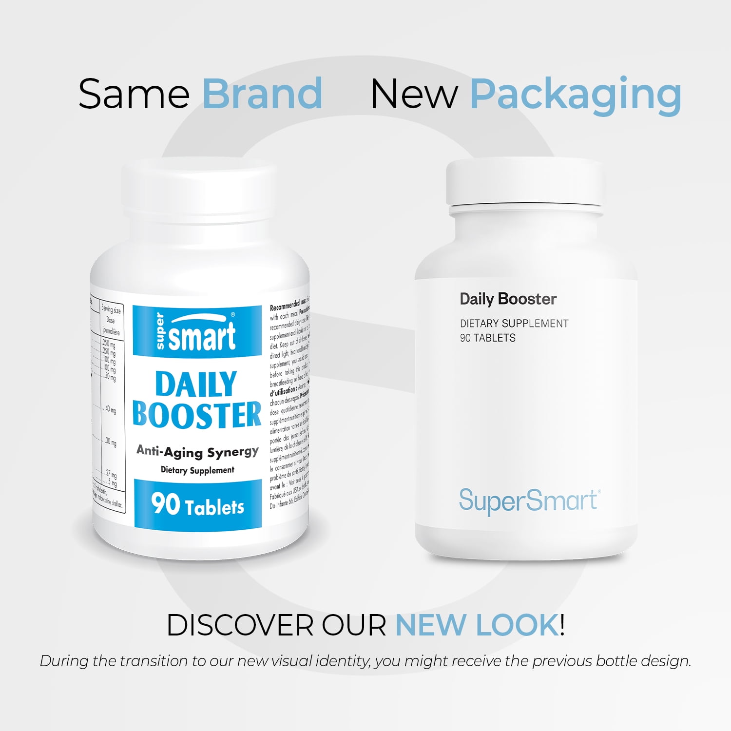 SuperSmart Daily Booster (Advanced Formula) - with PQQ, OPCs, Quercetin, Acetyl L-Carnitine, R-Lipoic Acid - Boost for Multivitamin Supplement | Non-GMO & Gluten Free - 90 Tablets