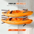 thumbnail image 6 of KFFKFF Mount Hanger Rack Kayak Storage Wall for 4 Canoe Paddle Kayak Hanging Hook, 6 of 9
