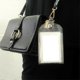 thumbnail image 2 of Portatarjetas de identificación portátil, bolsillo para estuche, billetera, llavero, llavero para mujeres y hombres, color negro, 2 of 5