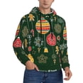 thumbnail image 2 of Uemuo Christmas Pattern Men's Hoodie - Casual Pullover Hoodie with Kangaroo Pocket, Stylish Hooded Sweatshirt for Everyday Wear-3X-Large, 2 of 7