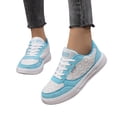 thumbnail image 2 of IEMIEMIEM Women's Breathable Sneakers Lace Mesh Low-Top Athletic Shoes Casual Sneakers Summer Fall Lightweight Non-Slip Footwear for Running, Walking, and Training Blue 8 Wide, 2 of 8