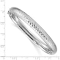 thumbnail image 3 of 14K White Gold 5/16 Textured Hinged Bangle (7.5 X 8) Made In Peru db654w, 3 of 5