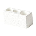 thumbnail image 1 of Soporte para Cepillos de Dientes, Organizador de 3 Compartimentos, Almacenamiento para Brochas de Maquillaje, Ideal para Encimeras, Baños, Dormitorios Blanco, 1 of 9