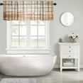 thumbnail image 5 of Wood Background Valance Curtain Wall Texture Retro Abstrac Nature Old Window Rod Pocket Valance Window Treatments 1 Panel Short Curtains for Kitchen Farmhouse Living Room 54 x 18 in, 5 of 6