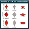 thumbnail image 4 of 300Pcs 3 Styles Rhombus Acrylic Mirror Sew on Rhinestone Red 17.5~23.5x9.5~14.5x1mm Hole: 1mm 100pcs/style, 4 of 6
