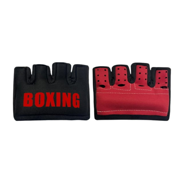 koolsoo Gants de Boxe Respirants Demi-Doigts pour Arts Martiaux Exercice Rouge