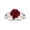 Platinum, variant on Designer Twisting Eternity Channel Set Four Prong Diamond Engagement Ring with a 0.75 Carat Ruby Heirloom Quality Center Platinum Size: 5