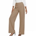thumbnail image 5 of UAMVSH Womens Dress Pants High Waisted Business Casual Slacks Stretchy Pull On Wide Leg Pants with Pockets Office Clothes, 5 of 6