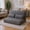 Gray, variant on YYAo Lounge Sofa Couches, Comfy Couch Soft Sofa,6-Position Adjustable Sleeper Lounge Couch with 2 Pillows-Beige