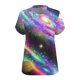thumbnail image 4 of Fiudx Liquidación de Ahorros de Verano Camiseta de Manga Corta con Cuello En V Astral y Estampado de Galaxia Informal a La Moda para Mujer, 4 of 5