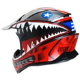 thumbnail image 5 of 1Storm Adult Motocross Helmet BMX MX ATV Dirt Bike Downhill Mountain Bike Helmet Racing Style HKY_SC09S; Shark Red, 5 of 6