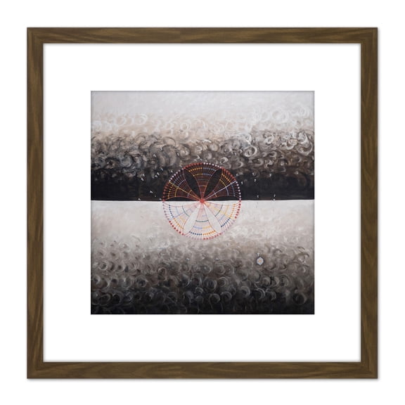 Hilma Af Klint Group Ix Suw The Swan No 10 Abstract 8X8 Inch Square Wooden Framed Wall Art Print Picture with Mount