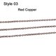 thumbnail image 1 of 5 m/lote 1,3-2,5mm oro rodio cobre a granel fino collar cadena para DIY fabricación de joyas suministros cadenas accesorios Tan Jianjun unisex, 1 of 2