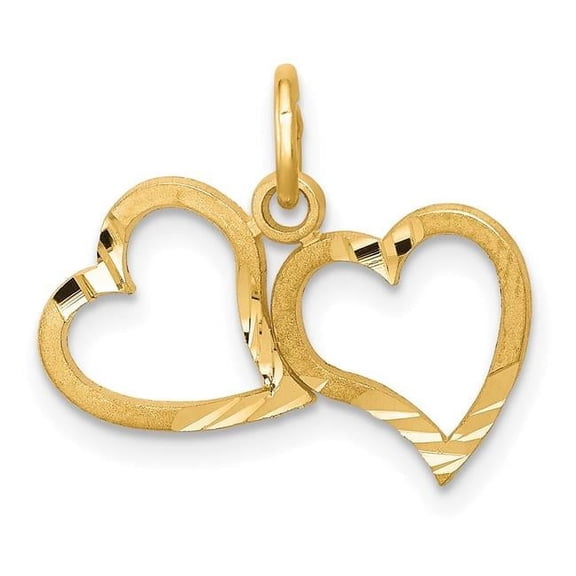Finest Gold 10K Yellow Gold Heart Charm