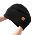 thumbnail image 7 of REDESS 2 Pack Warm Winter Knit Cuffed Beanie Hat for Men and Women,Black+Black, 7 of 7