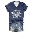 thumbnail image 4 of T-shirts Tortue de Mer pour Femmes 2026 Été Décontracté Manches Courtes Col en V T-Shirts Graphiques Nature Hauts Boho, 4 of 4