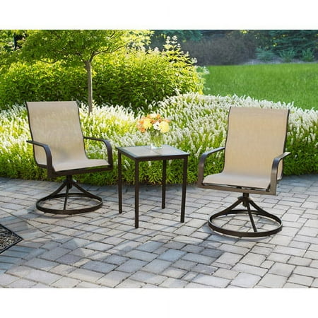 Mainstays Square Tile 3pc Sling Bistro Set
