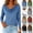 #01 Blue, variant on Women's Long Sleeve Cowl Neck Sweater Pullover Turtleneck Casual Loose Sweatshirts Tunic Tops, White XL