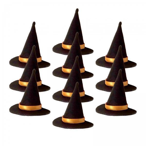 Mini de fieltro,Mini de fieltro decoración de diadema para muñeca,Toppers de cubiertas de botellas de vino Sombreros de s de Halloween,Sombreros de