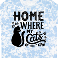 thumbnail image 4 of Inktastic Home is Where My Cats Are with Cat Illustration and Pawprints T-Shirt, 4 of 5