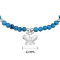 thumbnail image 5 of AeraVida Charming Peace Butterfly Blue Turquoise Gemstone Sterling Silver Bracelet for Female Adult, 5 of 5