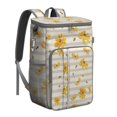 thumbnail image 1 of Retro Daisy Graphic Cooler Backpack - High-Capacity 20L Insulated Picnic Backpack with Multiple Pockets for Organization, 1 of 6