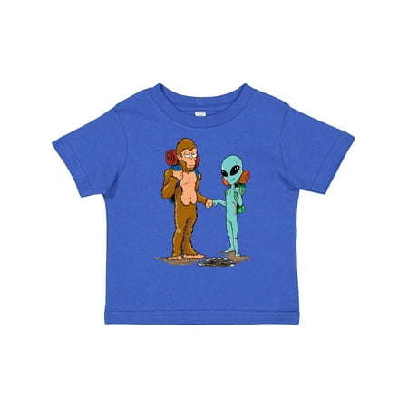 

Inktastic Camping Bros Bigfoot and Alien Gift Toddler Boy or Toddler Girl T-Shirt