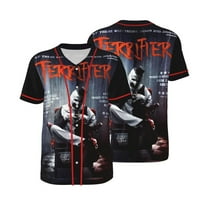 Terrifier Merch Baseball Jersey Unisex Halloween Horror Movie Horror Style V-Neck Short Sleeve T-Shirt