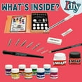 thumbnail image 3 of Premium Art Drawing Set - 24 pc Manga Anime Animation Sketch and Comic Cartoon Tools Kit w Ink, Watercolors, Knives, Pen, Nibs, Eraser, and Pencils - For Beginners or Experts Illustration, 3 of 5