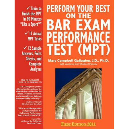 Perform Your Best on the Bar Exam Performance Test (Mpt) : Train to Finish the Mpt in 90 Minutes Like a (Kamal Khan Best Performance)