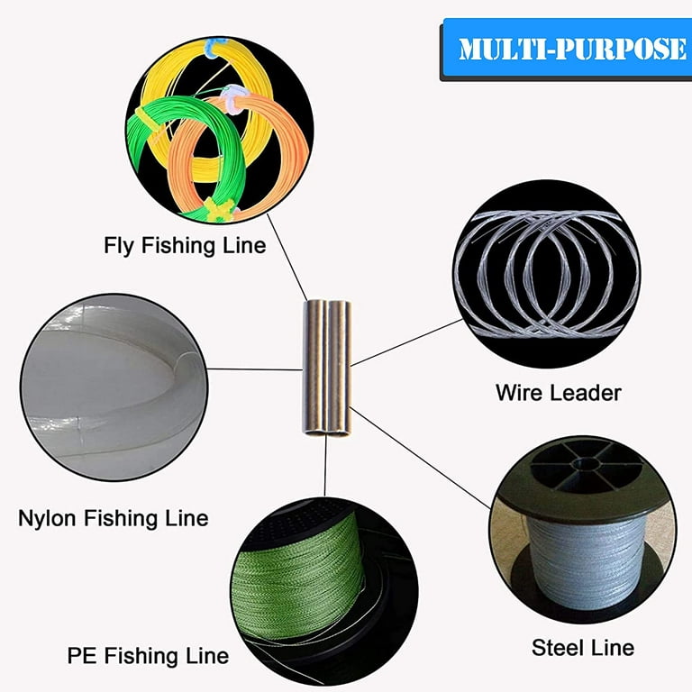 Fishing Barrel Crimp Sleeves Kit, 500pcs Single Double Crimping Loop Sleeve  Aluminum Copper Fishing Crimp Sleeves Kit for Wire Rope 