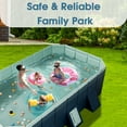 thumbnail image 4 of Hurber Foldable Swimming Pool, Large Non-Inflatable Adults Kids Outdoor Pools, Blue, 113" x 66" x 20", 4 of 9