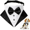 thumbnail image 1 of Bandana de esmoquin para perro, bandana formal para boda, bandana para perro, corbata ajustable, traje para mascota, pajarita, bandana para disfraces de cumpleaños y bodas, 1 of 5