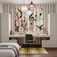 thumbnail image 6 of Curtains 63 Inch Length 2 Panels, Vintage Flowers Grommets Window Treatment Curtain, Spring Floral Music Birds Retro Art Thermal Curtains Drapes for Living Room/Bathroom, 6 of 9