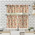 thumbnail image 4 of Boho Strawberries Window Valance Fruit Floral Honeybee Pink Curtain Valance for Kitchen Bedroom Decor with Rod Pocket 54''''x18''''+27''''x24''''x2（3 Piece）, 4 of 5