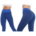 thumbnail image 2 of Leggings Levanta Glúteos para Mujer, Control de Abdomen, Entrenamiento, Yoga, Cintura Alta, de Gimnasio. Azul M, 2 of 6