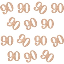 Double Side Glitter Rose Gold Paper Numbrer 90 Confetti 90 Paper Scatter Table Confetti for 90th Birthday Party 90th Anniversary Party Decoration, 100pcs